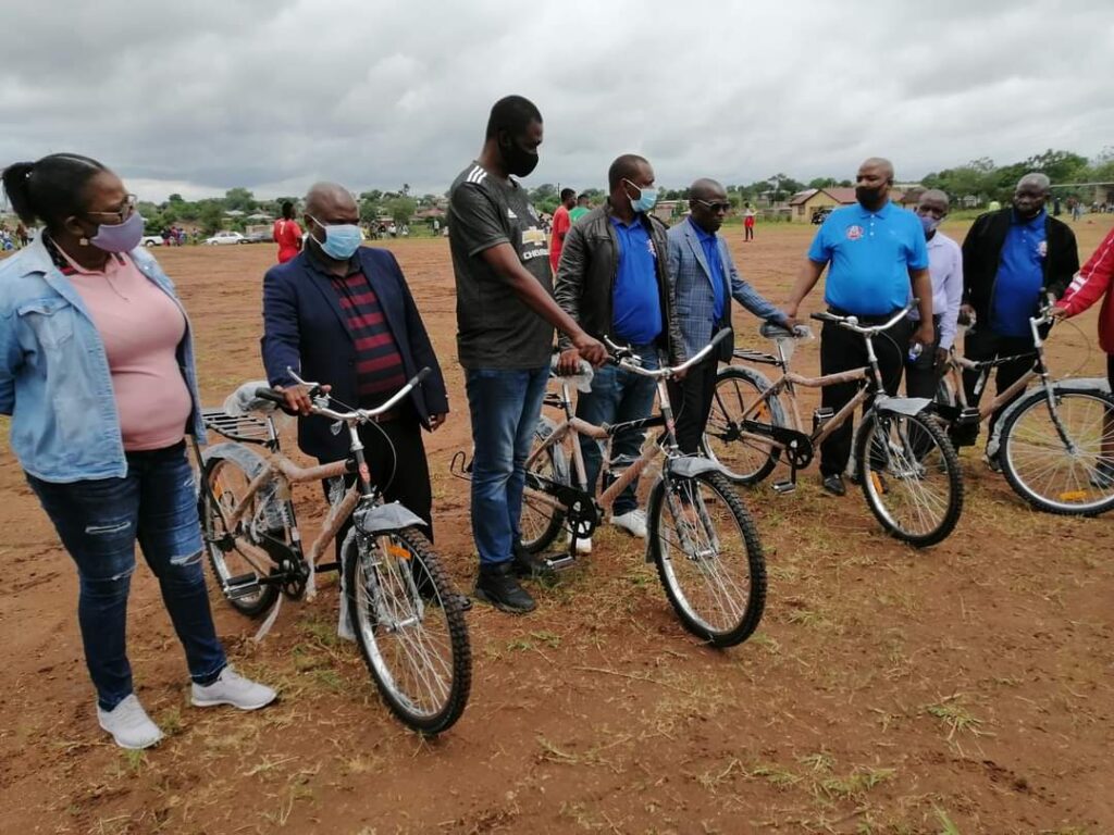Bicycles for traditional leaders tested by leaders including mayor Moses Maluleke