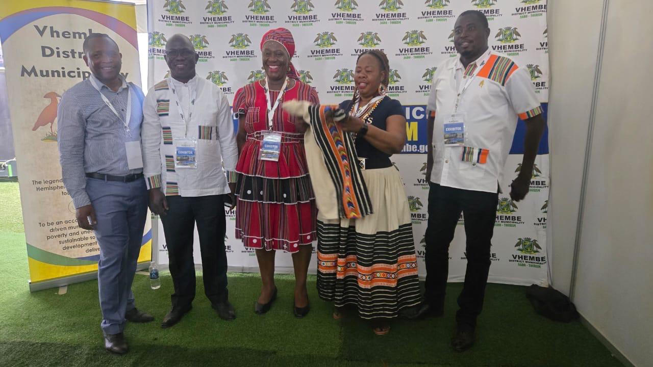 From L to R Councillors David Ndou, Anderson mudunungu, Executive Mayor Freda Nkondo, mayor Dorcas ndou and councillor Ndivhaleni Munyai